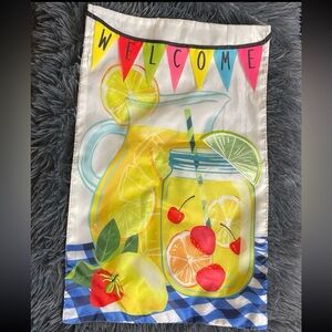 Welcome Lemonade Season Yard Flag 11.5in x 18in outdoor decor new